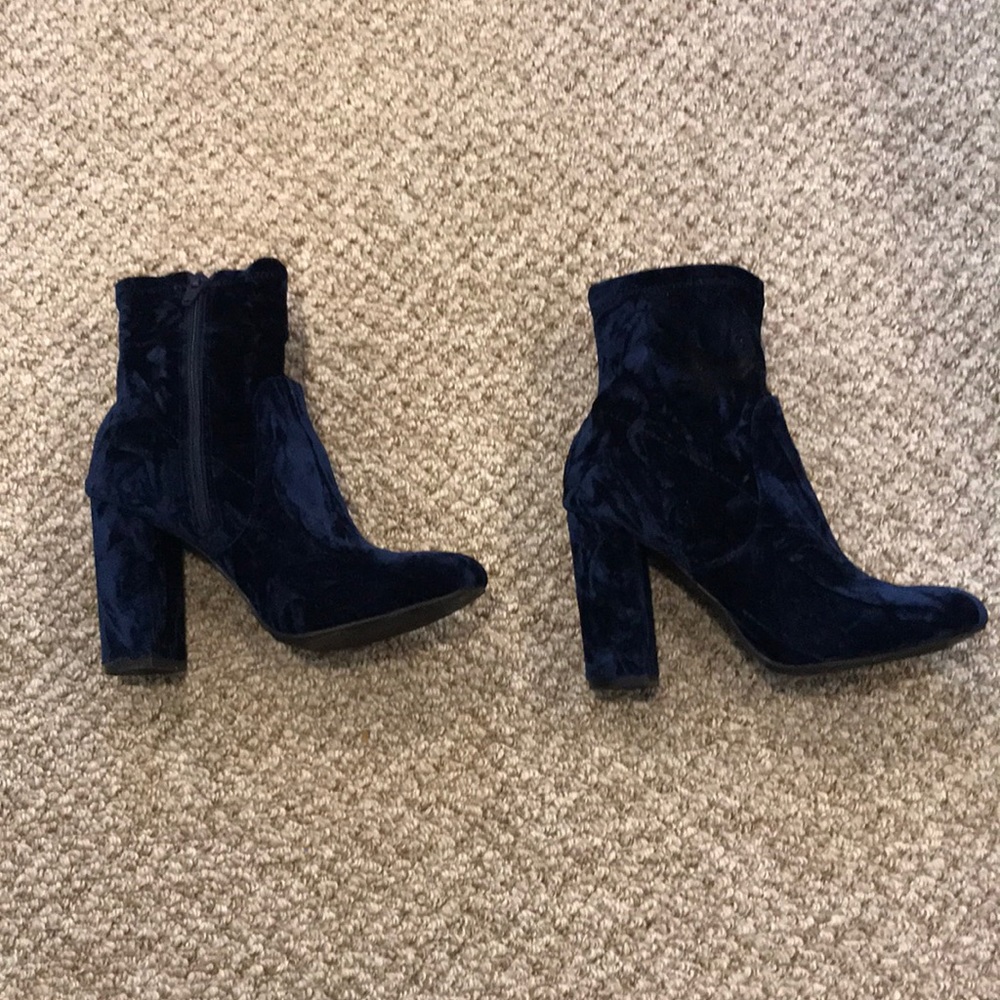 Blue Velvet Heels